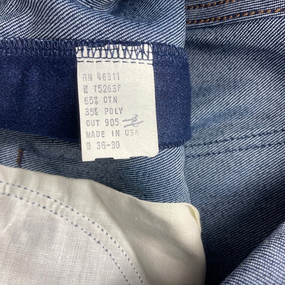 NWT Chaps by Taylor Togs Expand-A-Waist Stretch Jeans Blue 36x30 Made in USA - Picture 7 of 11